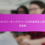 日本のコワーキングスペースの料金体系と設備の充実度